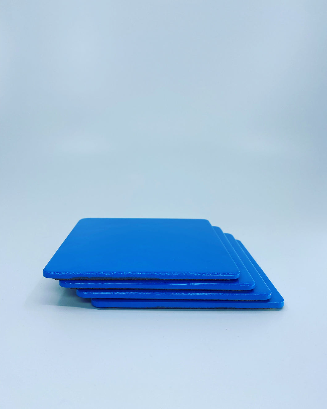 Sharp Light Blue Square Coasters