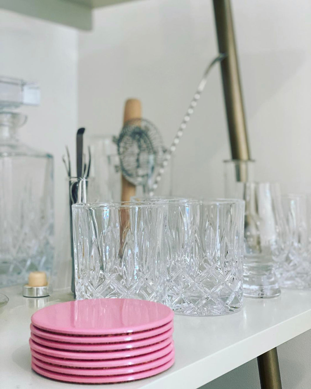 Pink Circle Coasters